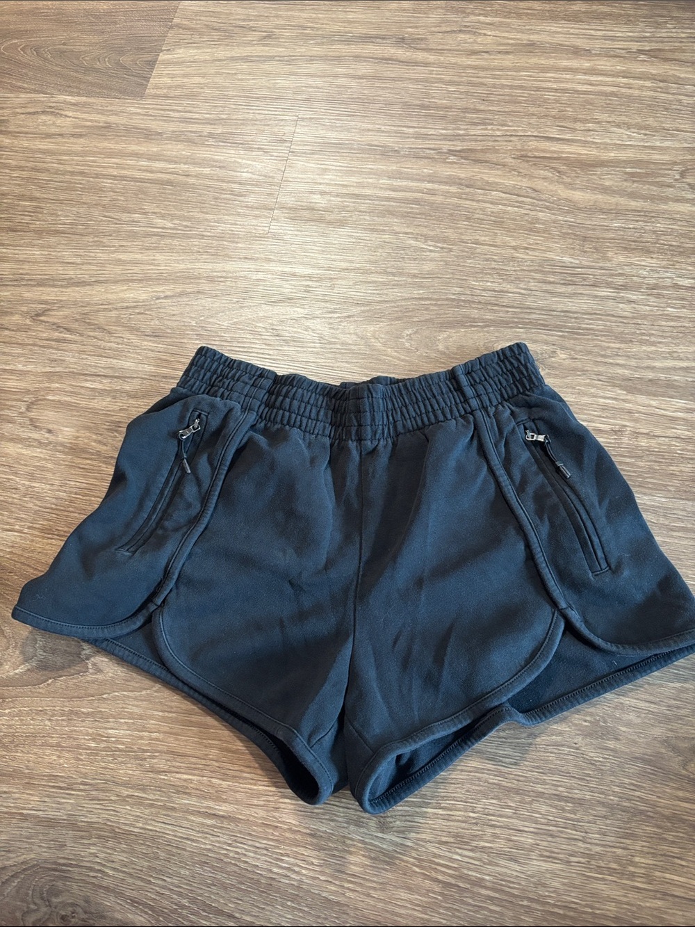 Old Navy Black Women's Athletic Shorts with Zipper Pockets